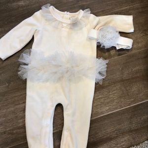 Baby girl footed one piece